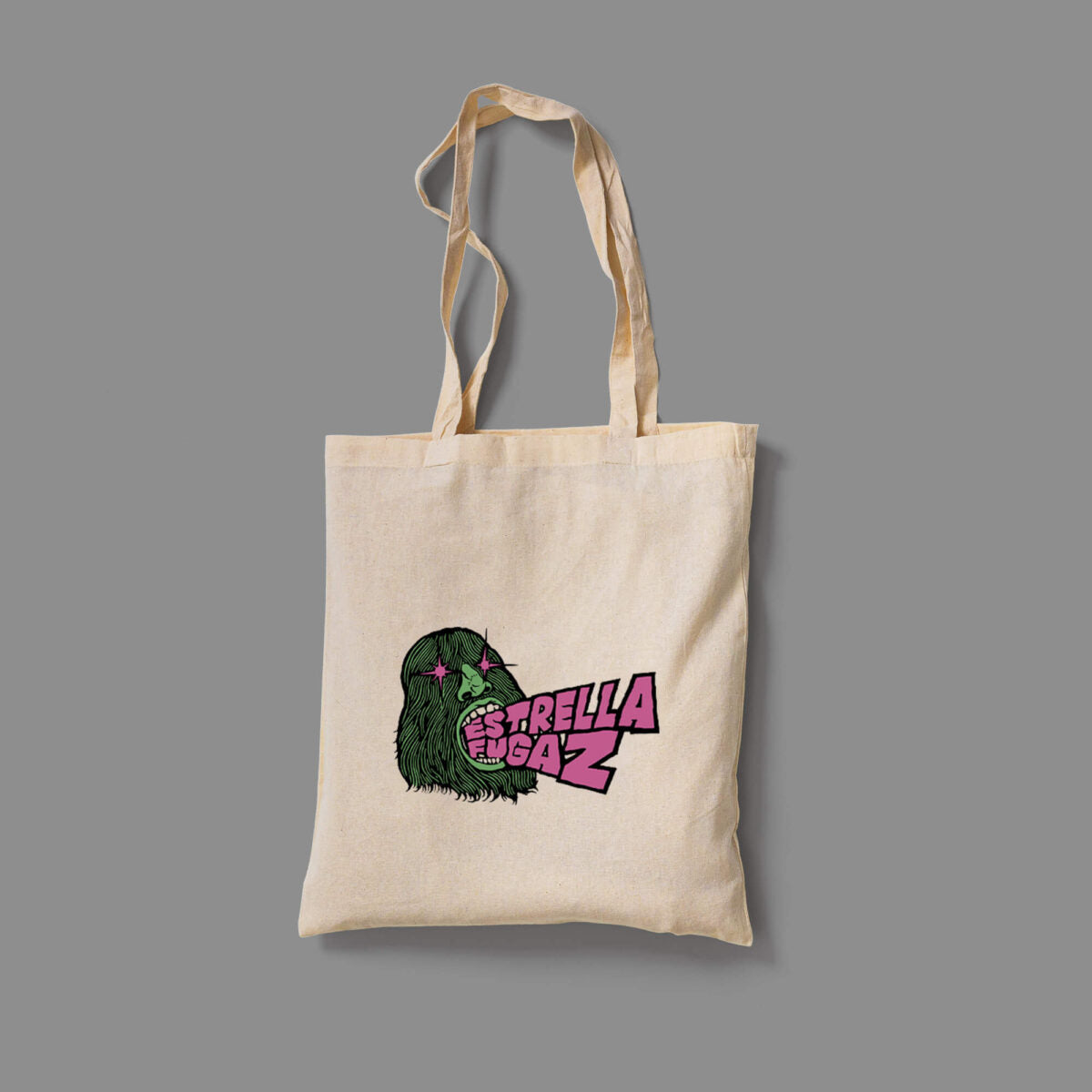 Tote Blanca Estrella Fugaz Logo Verde
