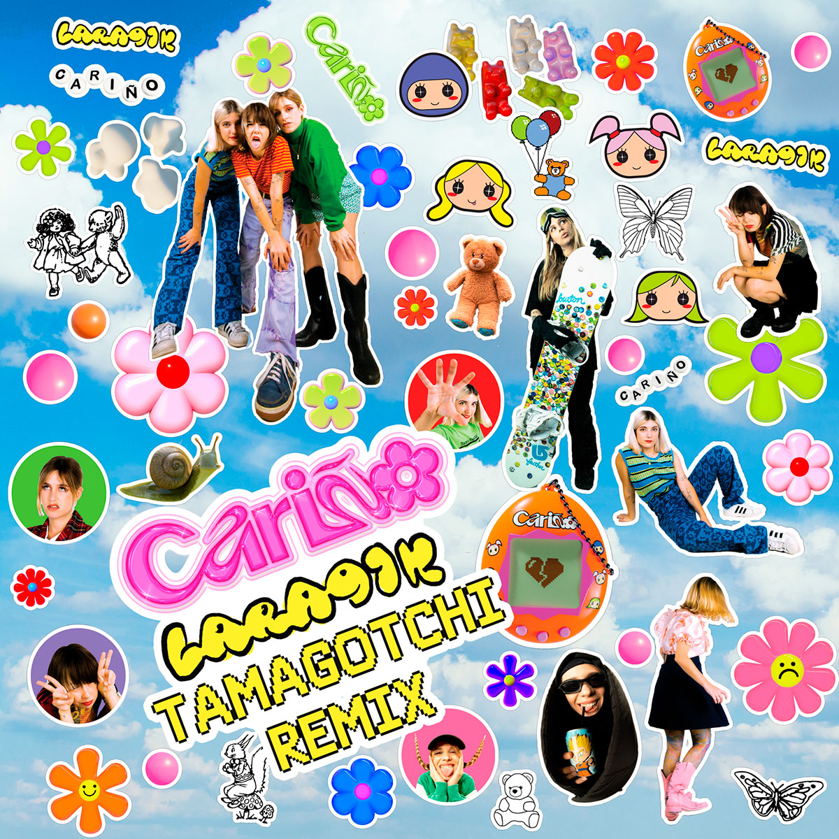 Cariño y Lara 91k se juntan para lanzar ☺︎  tamagotchi - remix ☺︎