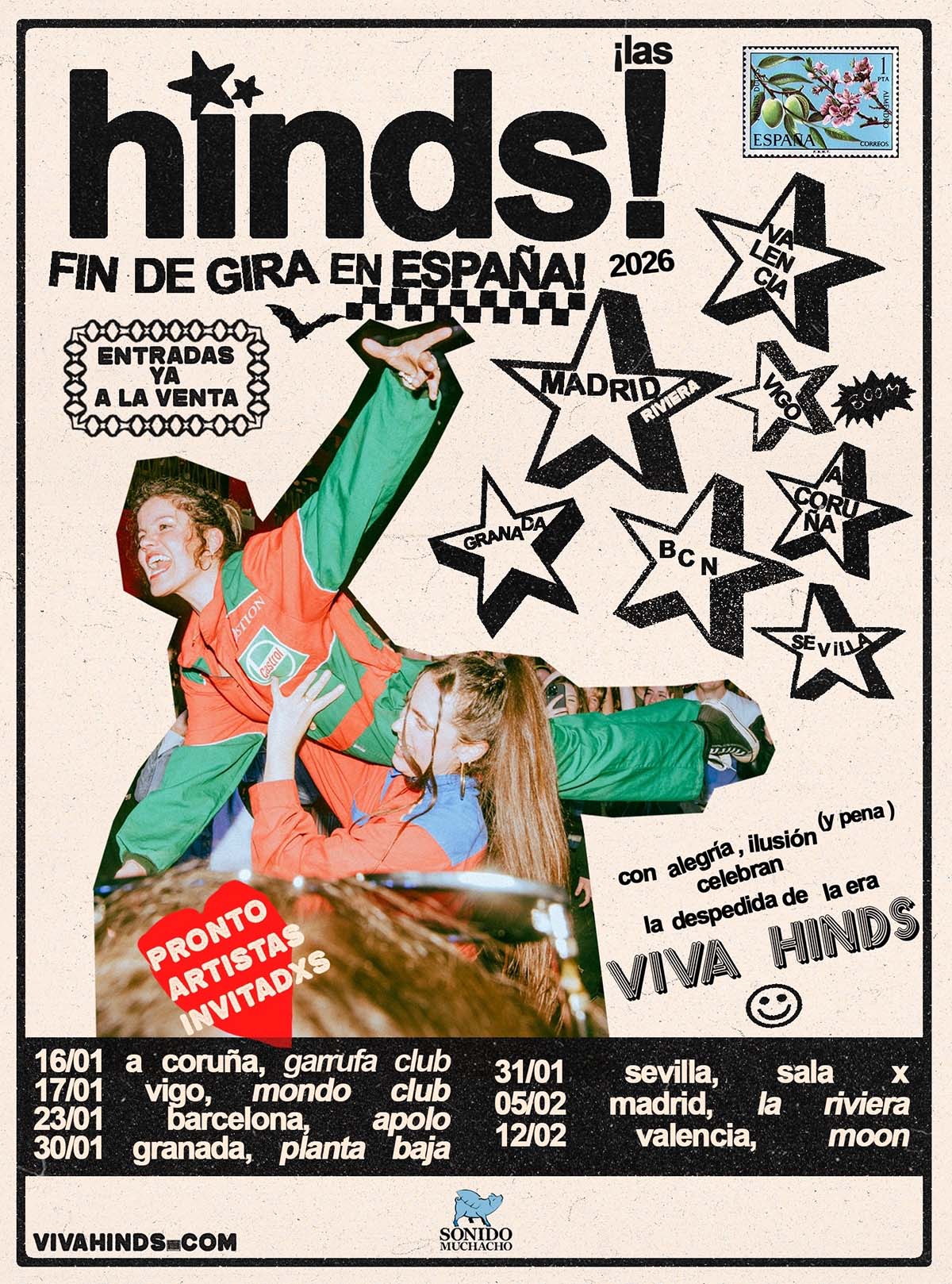 Hinds anuncia su fin de gira en España: las 7 ciudades que podrán gritar ¡Viva Hinds! una vez más
