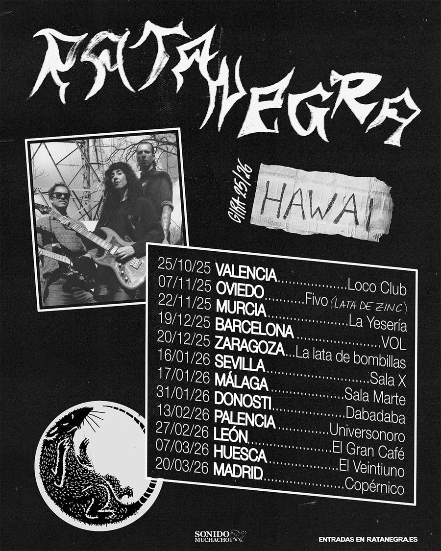 Rata Negra  anuncia su gira nacional “Hawai”, el primer disco del trío madrileño con Sonido Muchacho