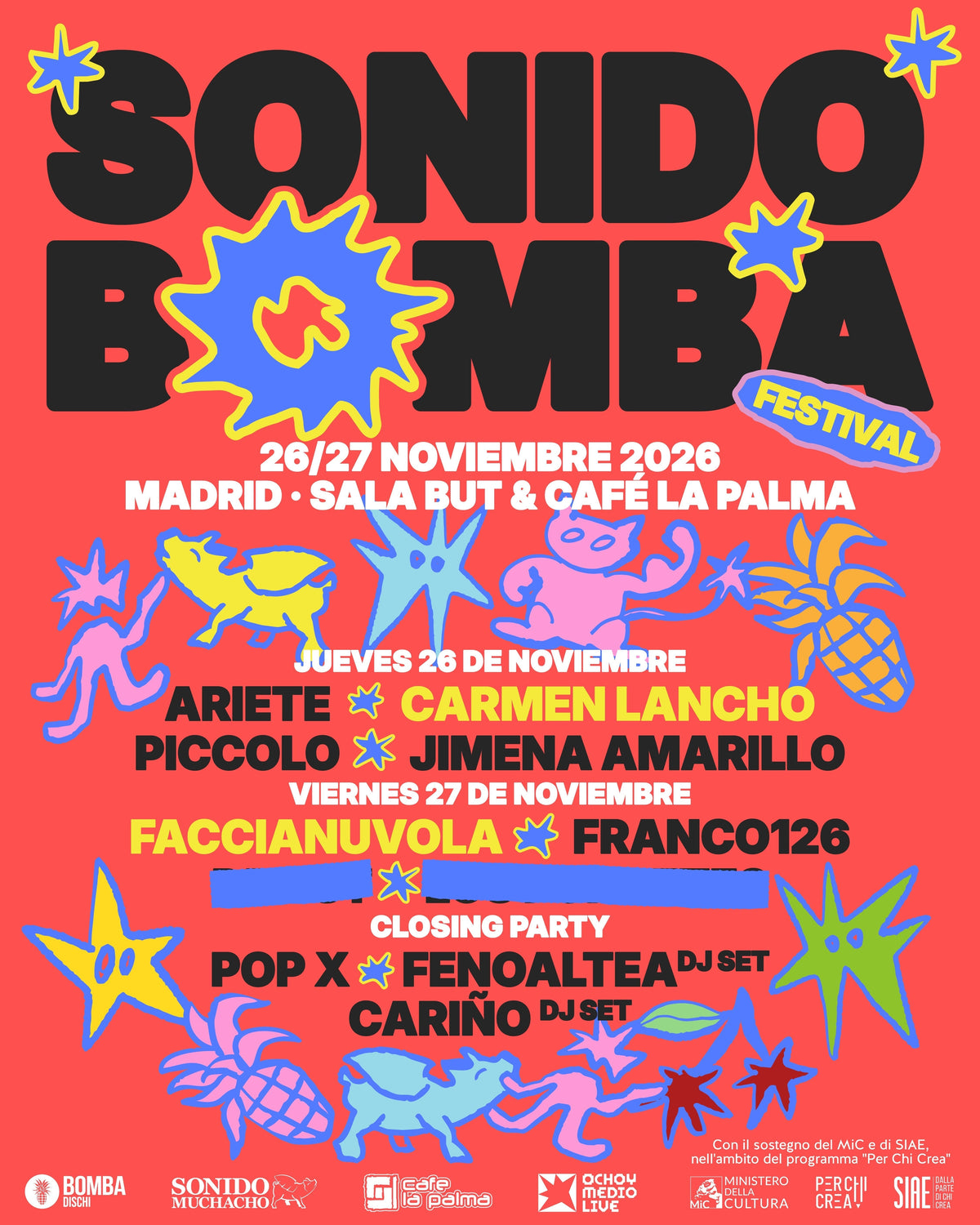 Sonido Bomba incorpora a Carmen Lancho y faccianuvola al cartel de su primer festival