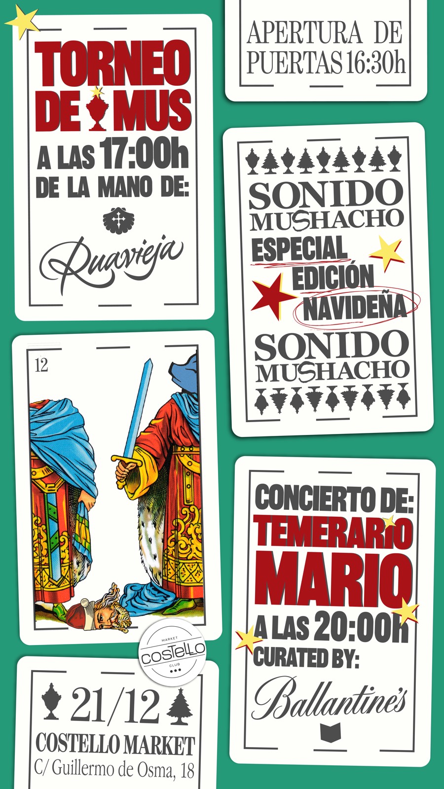 Vuelve Sonido Mushacho: Especial navidad Mus, cócteles y la mejor música en directo en Costello Market