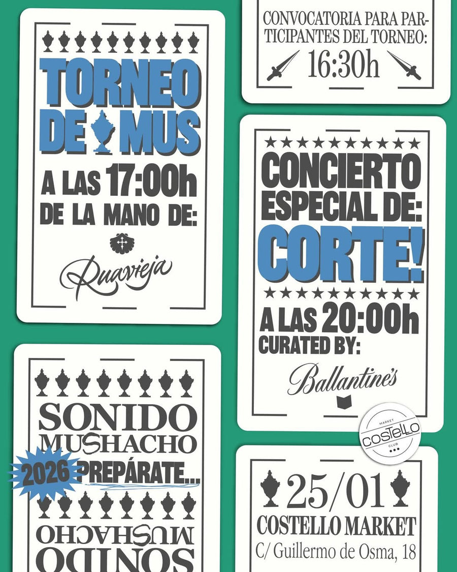 Vuelve Sonido Mushacho Mus, cócteles y la mejor música en directo en Costello Market