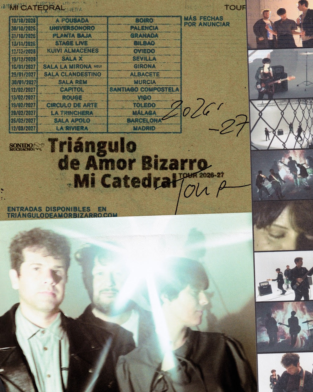 Triángulo de Amor Bizarro anuncia las primeras fechas de su gira, "Mi Catedral"