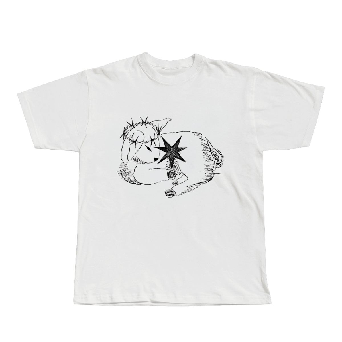 Candelabro – Camiseta Deseo, carne y voluntad (Blanca)