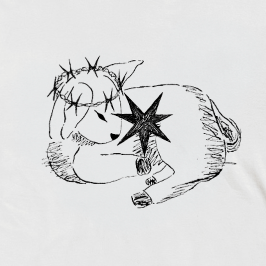 Candelabro – Camiseta Deseo, carne y voluntad (Blanca)