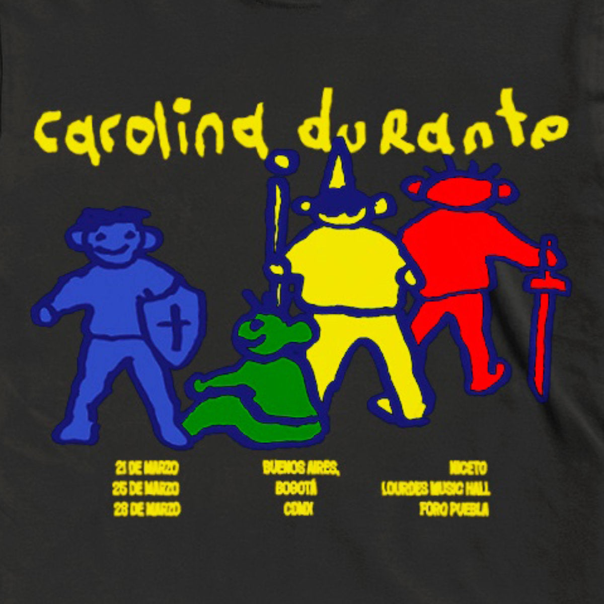 Carolina Durante - Camiseta Gira LATAM (Negro)