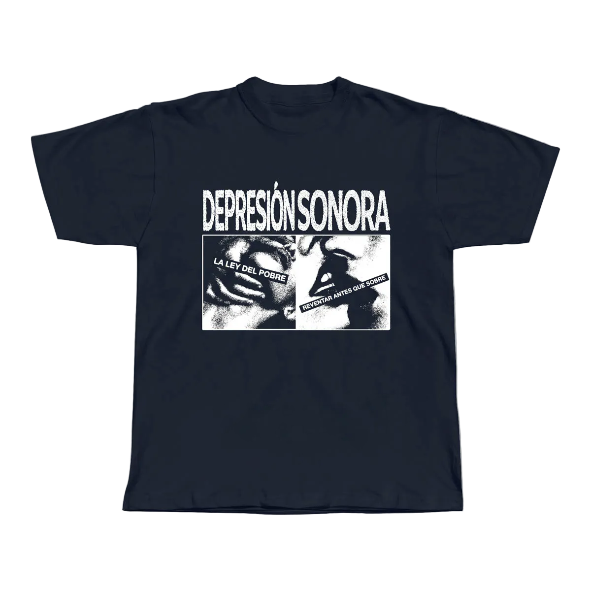 Depresión Sonora - Camiseta "La Ley del Pobre" (azul oscuro)