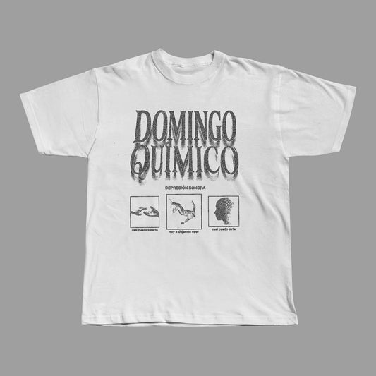 Camiseta Blanca Depresión Sonora Domingo Químico