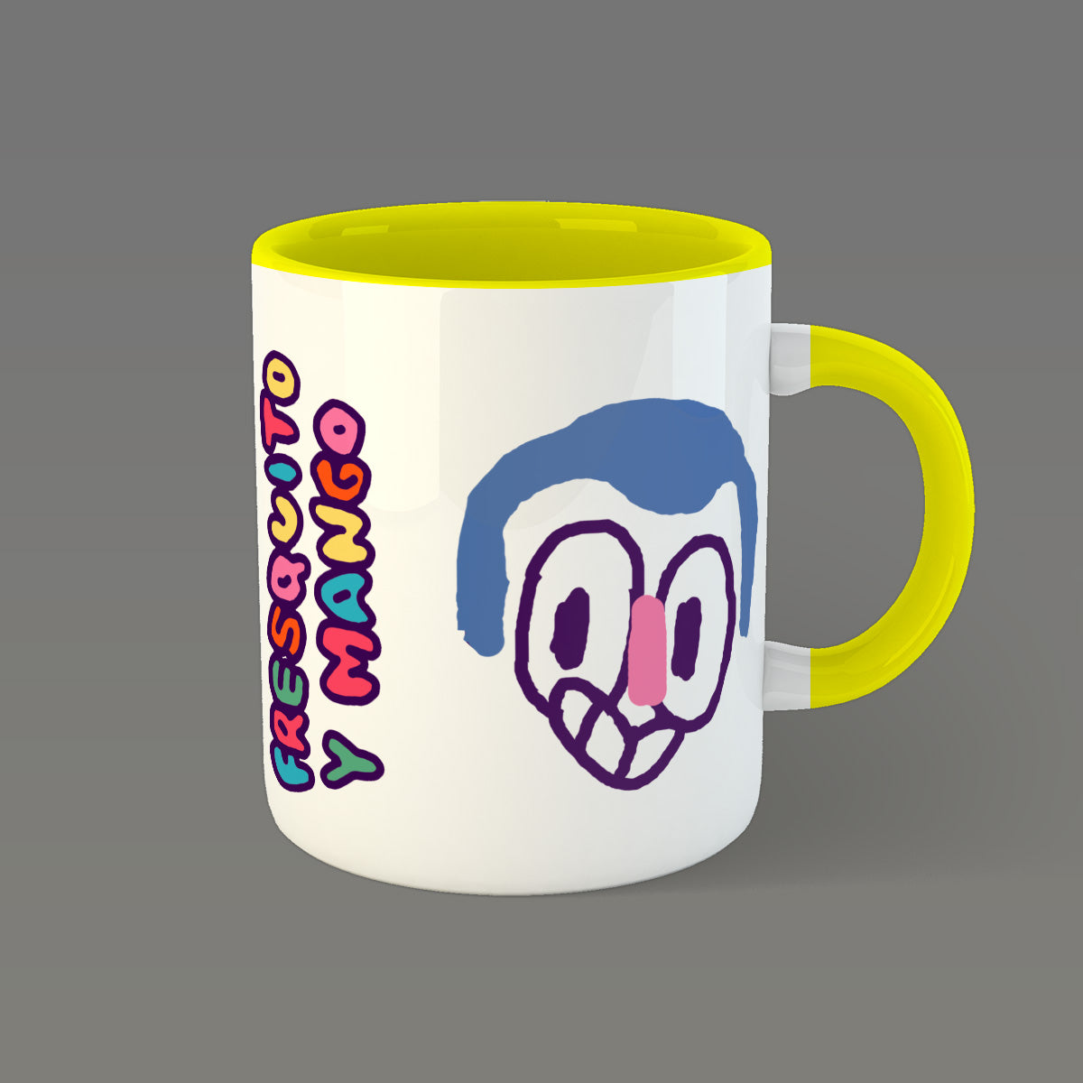 Taza Blanca Fresquito y Mango "Fresquito y Mango"