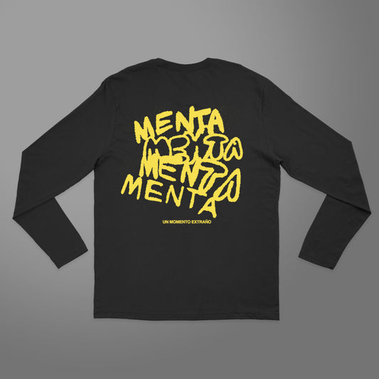 Camiseta Negra Menta "Un Momento Extraño"