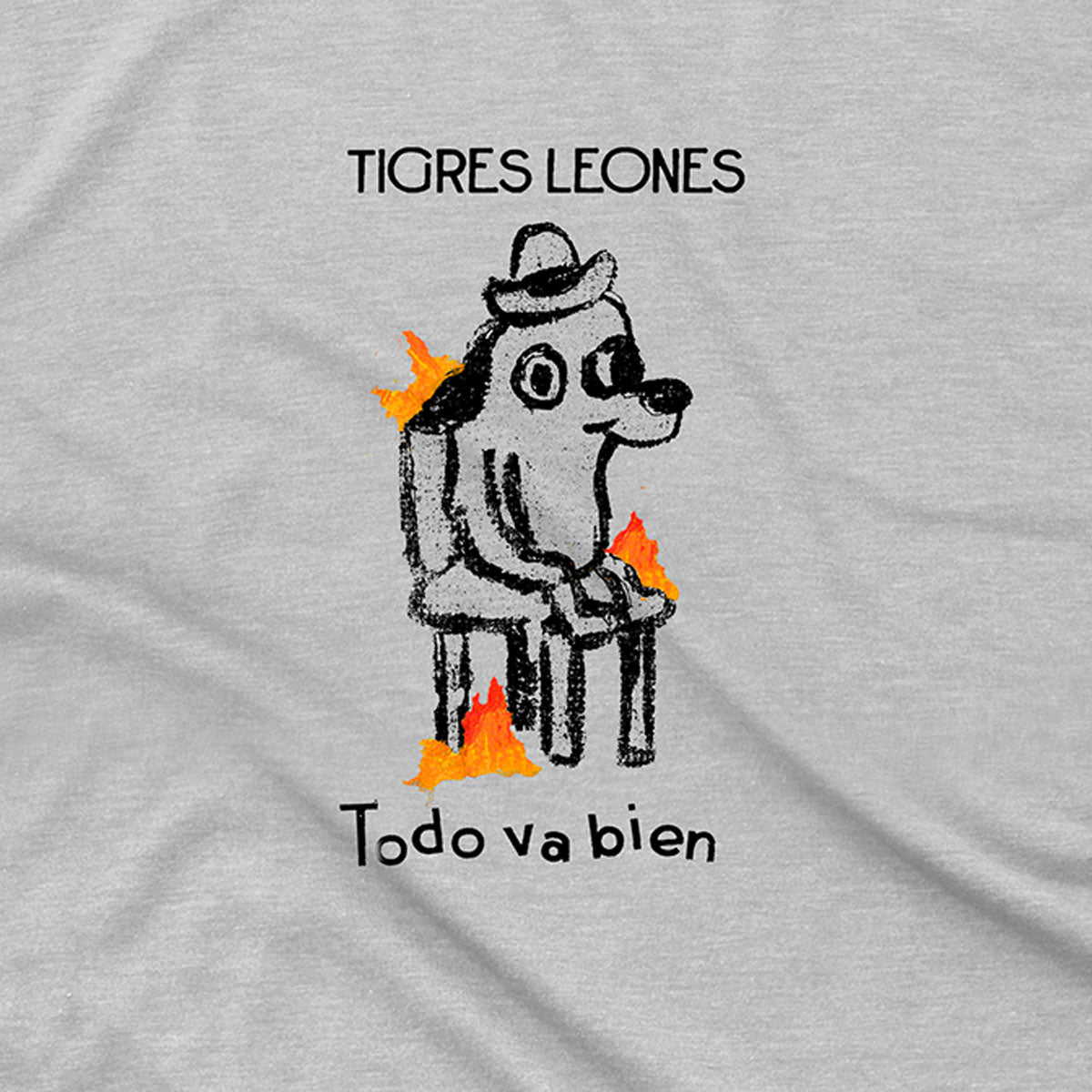 Camiseta Gris Tigres Leones "Todo va bien"