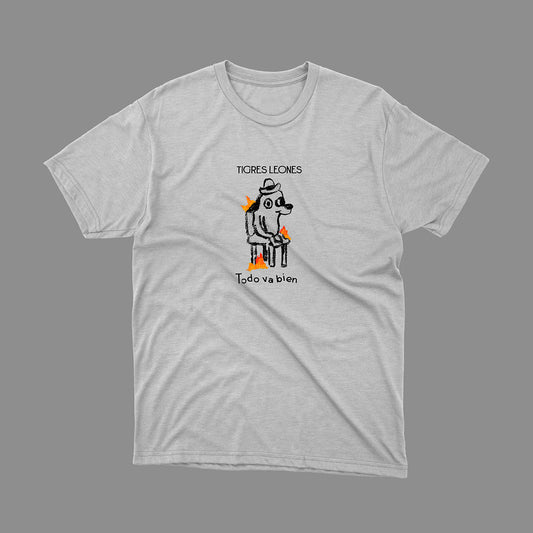 Camiseta Gris Tigres Leones "Todo va bien"