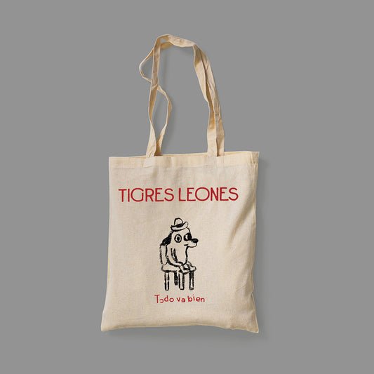 Tote Bag Blanca Tigres Leones "Todo va bien"