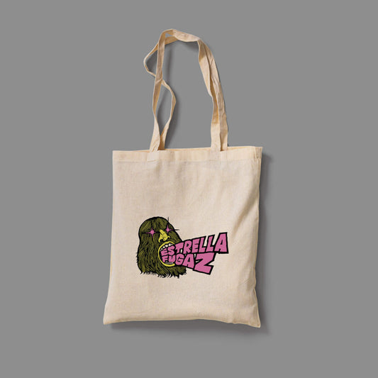 Tote Blanca Estrella Fugaz Logo Amarillo
