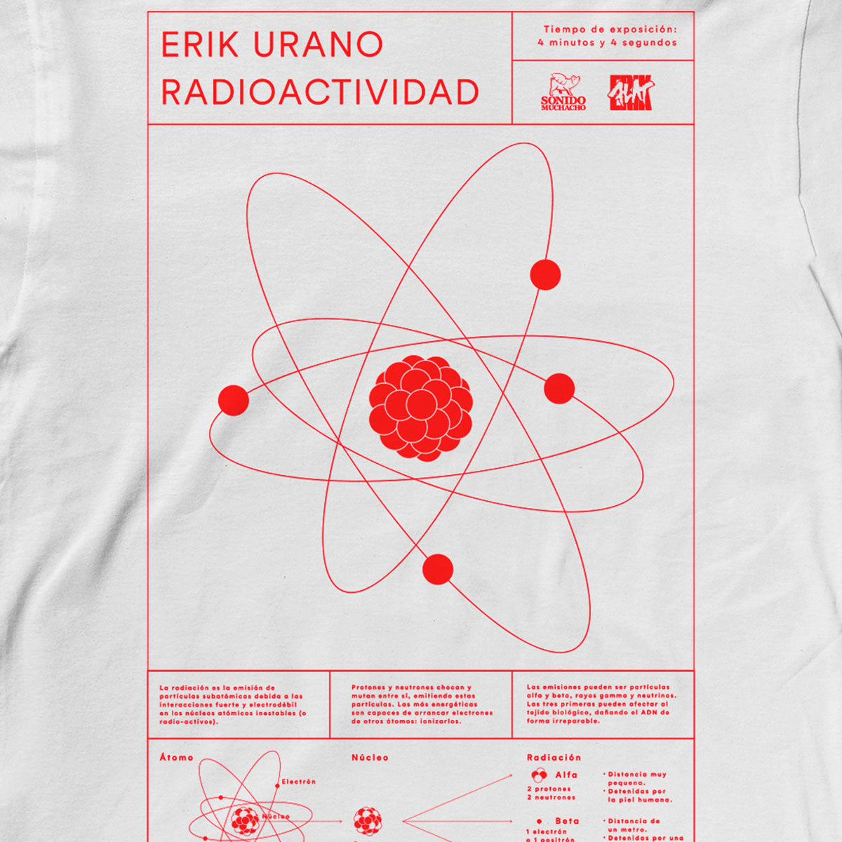 Camiseta Blanca Erik Urano "Radioactividad"