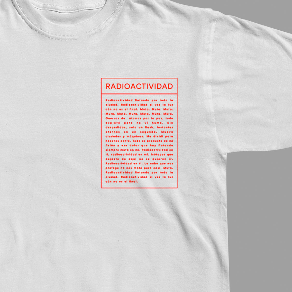 Camiseta Blanca Erik Urano "Radioactividad"
