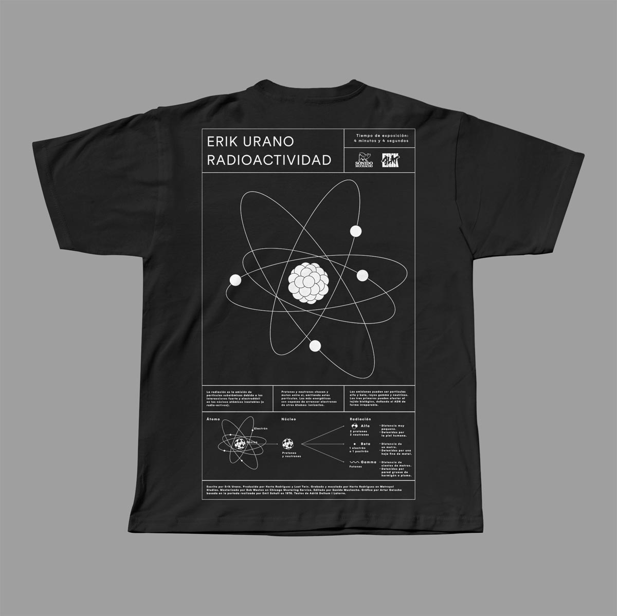 Camiseta Negra Erik Urano "Radioactividad"