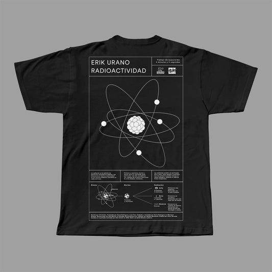Camiseta Negra Erik Urano "Radioactividad"