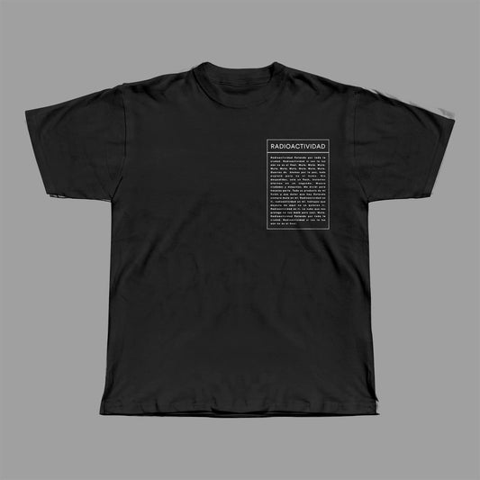 Camiseta Negra Erik Urano "Radioactividad"